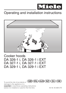 Manual Miele DA 326-1 i Cooker Hood