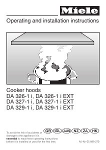 Handleiding Miele DA 327-1 i Afzuigkap