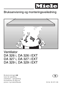 Bruksanvisning Miele DA 329 i Kjøkkenvifte
