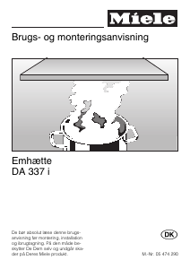Brugsanvisning Miele DA 337 i Emhætte