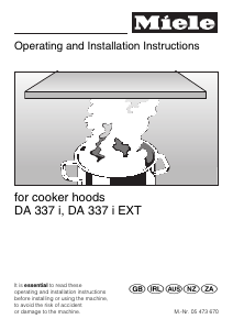 Manual Miele DA 337 i Cooker Hood