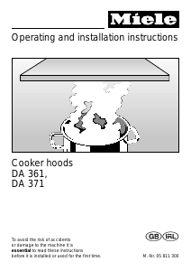 Manual Miele DA 361 Cooker Hood