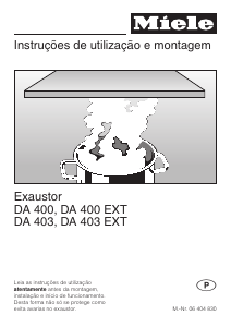 Manual Miele DA 400 Exaustor