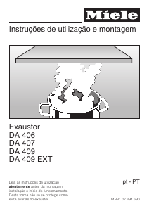 Manual Miele DA 409 Exaustor