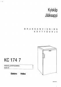 Bruksanvisning ElektroHelios KC1747 Kylskåp