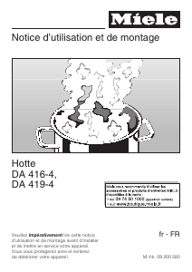 Mode d’emploi Miele DA 416-4 Hotte aspirante