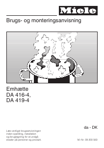 Brugsanvisning Miele DA 419 Emhætte
