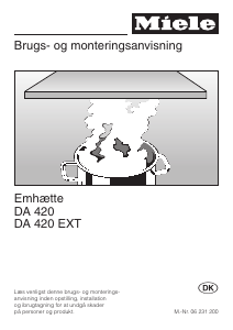 Brugsanvisning Miele DA 420 EXT Emhætte