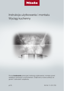 Instrukcja Miele DA 4208 V D EXT Puristic Varia Okap kuchenny