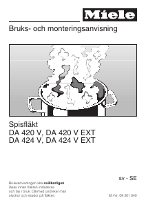 Bruksanvisning Miele DA 424 V EXT Köksfläkt