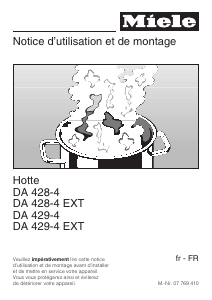 Mode d’emploi Miele DA 428 Hotte aspirante