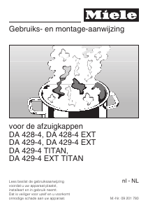 Handleiding Miele DA 428-4 Afzuigkap