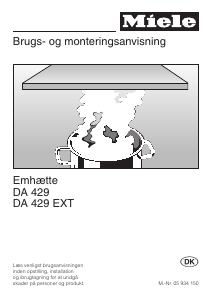 Brugsanvisning Miele DA 429 EXT Emhætte