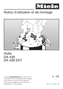 Mode d’emploi Miele DA 439 Hotte aspirante