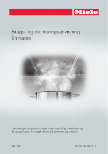 Brugsanvisning Miele DA 489-4 EXT Emhætte