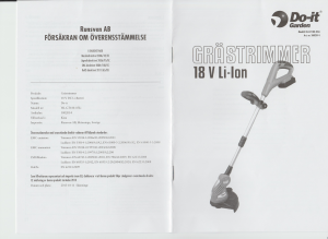 Bruksanvisning Do-It Garden HL-GT180-05Li Grästrimmer