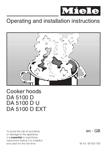 Manual Miele DA 5100 D Cooker Hood