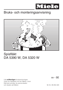 Bruksanvisning Miele DA 5320 W Puristic Maxime Köksfläkt