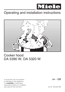 Handleiding Miele DA 5390 W Afzuigkap