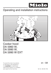 Manual Miele DA 5960 W Cooker Hood