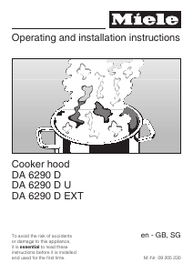 Manual Miele DA 6290 D Cooker Hood