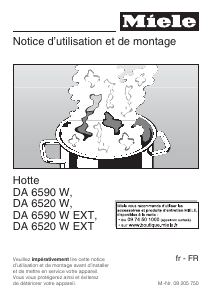 Mode d’emploi Miele DA 6590 W Hotte aspirante