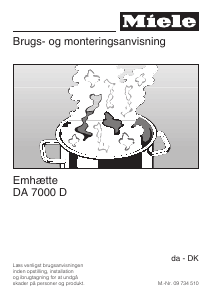 Brugsanvisning Miele DA 7000 D Emhætte