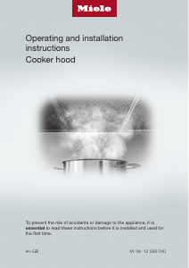 Manual Miele DAS 4940 Cooker Hood