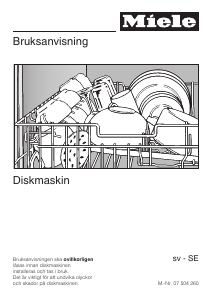 Bruksanvisning Miele G 1142 SC Diskmaskin