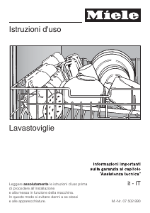 Manuale Miele G 1222 SCU Lavastoviglie