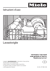 Manuale Miele G 1832 Lavastoviglie