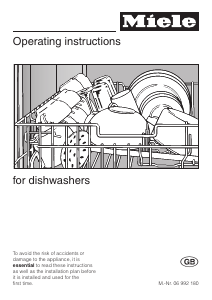 Manual Miele G 1832 Dishwasher