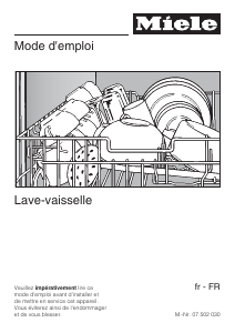 Mode d’emploi Miele G 1872 SCVi Lave-vaisselle