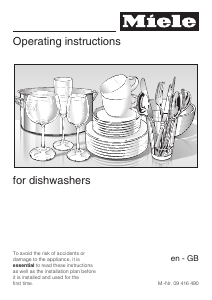 Manual Miele G 4210 Dishwasher