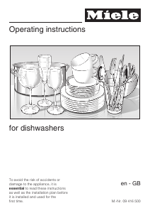 Manual Miele G 4280 Dishwasher