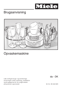 Brugsanvisning Miele G 4280 Vi Opvaskemaskine