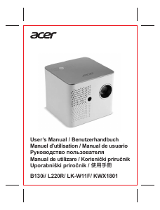 Manual Acer LK-W11F Projector