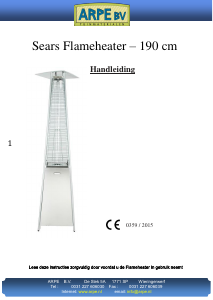 Handleiding Arpe Sears Flameheater Terrasverwarmer