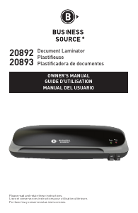 Manual Business Source 20892 Laminator