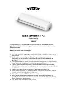 Handleiding Ednet 91609 Lamineermachine