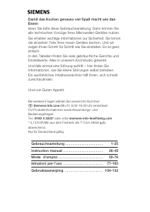 Bedienungsanleitung Siemens HF22M560 Mikrowelle