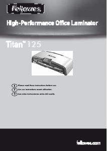 Handleiding Fellowes Titan 125 Lamineermachine