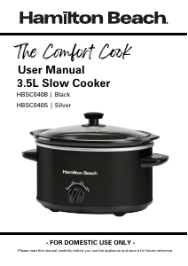 Handleiding Hamilton Beach HBSC040S Slowcooker