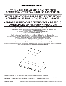 Mode d’emploi KitchenAid KVWC958KSS Hotte aspirante