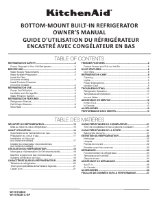 Handleiding KitchenAid KBFN502ESS Koel-vries combinatie