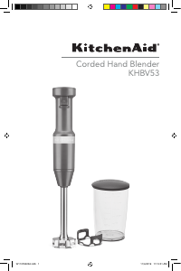 Manual KitchenAid KHBV53PT Hand Blender