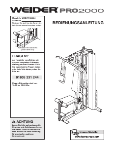 Bedienungsanleitung Weider Pro 2000 Kraftstation