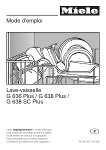 Mode d’emploi Miele G 636 Plus Lave-vaisselle