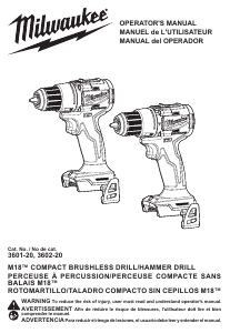 Manual Milwaukee 3601-20 Drill-Driver