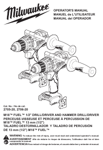 Mode d’emploi Milwaukee 2706-22 Perceuse visseuse